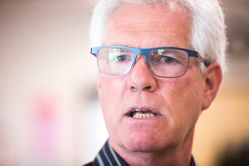 MIKAELA MACKENZIE / WINNIPEG FREE PRESS
Jim Carr, Member of Parliament for Winnipeg South Centre, speaks to the media about the Canada Child Benefit at Harrow Co-op Childrens Centre in Winnipeg on Thursday, July 19, 2018. 
Mikaela MacKenzie / Winnipeg Free Press 2018.