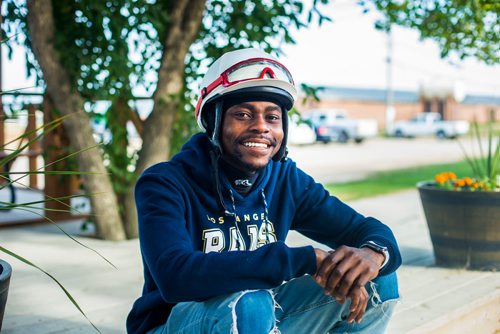 MIKAELA MACKENZIE / WINNIPEG FREE PRESS
Jockey Antonio Whitehall poses for a portrait at the Assiniboia Downs in Winnipeg on Thursday, July 19, 2018. 
Mikaela MacKenzie / Winnipeg Free Press 2018.