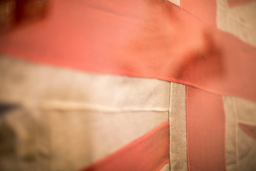 MIKAELA MACKENZIE / WINNIPEG FREE PRESS
Captain Chaplain James Whillans padre flag from First World War at the First Presbyterian Church in Winnipeg on Thursday, July 19, 2018. This worthy relic, a worn, muddy and stained Union Jack, covered the bodies of the men who died at Amiens.
Mikaela MacKenzie / Winnipeg Free Press 2018.