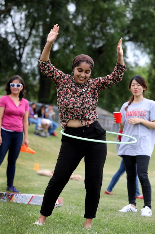 RUTH BONNEVILLE / WINNIPEG FREE PRESS

LOCAL Standup

Local international students  celebrate
World student day by participating in many at Norwood Community Center Thursday.

Photo of Haneen Al-jaqobi who is a moderator for the event learning to whirl a hula hoop with the encouragement of other international friends Norwood Community Center Thursday.

 
More info:
From Halifax to Victoria, thousands of international students will take a time out from learning English or French tomorrow to celebrate World Student Day (WSD). The festivities will take many forms: BBQs, soccer games, amateur artist competitions, zumba, kung-fu, speeches Students from all corners of the globe will showcase their unique talents in a spirit of sharing and exchange.
 


July 20,  2018 


