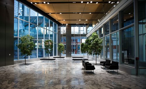 MIKE DEAL / WINNIPEG FREE PRESS
The main lobby at True North Square Monday morning.
180723 - Monday, July 23, 2018.