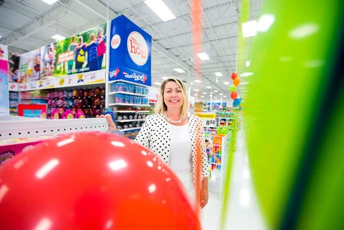 MIKAELA MACKENZIE / WINNIPEG FREE PRESS
Melanie Teed-Murch, President of Toys "R" Us and Babies "R" Us Canada, poses in a store in Winnipeg on Tuesday, July 24, 2018. 
Winnipeg Free Press 2018.