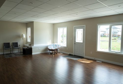 ANDREW RYAN / WINNIPEG FREE PRESS The view from the finished basement in 185 Shady Shores Drive in Transcona on July 24, 2018.