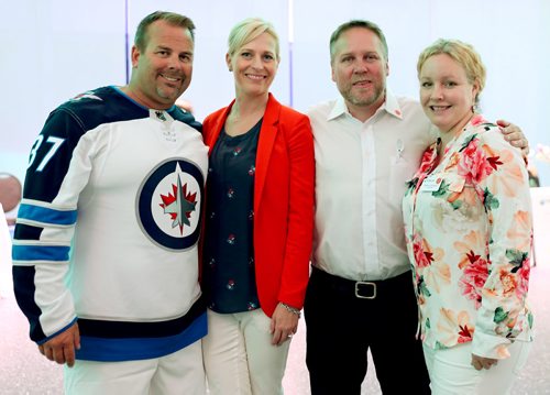SUPPLIED PHOTO

Jeff Heintz (Carvista Inc.), Erin Fraser (Investors Group), Tyler Gompf (Specialloy), and Rebecca Mollard (Wellness Institute, Seven Oaks Hospital take part in NorWest Co-op Community Food Centre's fourth annual Art of Good Food fundraiser on May 16, 2018 at The Manitoba Museum. (See Social Page)