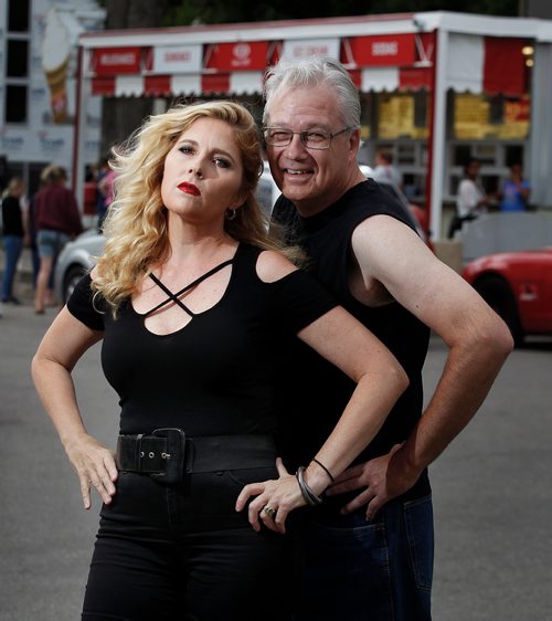 PHIL HOSSACK / WINNIPEG FREE PRESS - Jennifer Hanson and Randy Apostle re-create the 25 yr old 'Grease' poster. See Dave Sanderson's story. - July 24, 2018