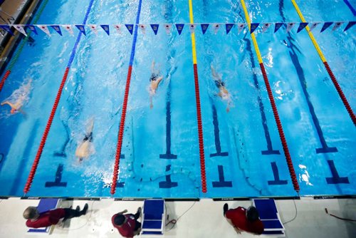 MIKAELA MACKENZIE / WINNIPEG FREE PRESS
The men's 14-18 freestyle 800m at the Canadian junior championship swim meet at the Pan Am Pool in Winnipeg on Wednesday, July 25, 2018. 
Winnipeg Free Press 2018.