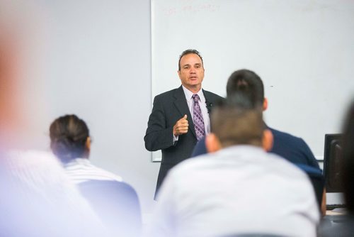 MIKAELA MACKENZIE / WINNIPEG FREE PRESS
Police Chief Danny Smyth speaks at the Winnipeg Police Service Diversity Career Exhibition, open to Indigenous and newcomer community members interested in a career in law enforcement, at the Winnipeg Police Headquarters in Winnipeg on Thursday, July 26, 2018. 
Winnipeg Free Press 2018.