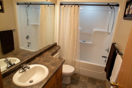 ANDREW RYAN / WINNIPEG FREE PRESS The master ensuite bathroom of 17 Rosa Ave. in Lorette which boasts over 3000 square feet of livable space. Shot on July 31, 2018.