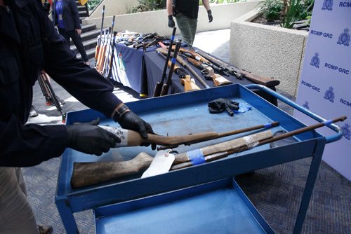 MIKE DEAL / WINNIPEG FREE PRESS
A number of the guns handed over during Junes gun amnesty program were on display at the RCMP D Division Headquarters for a wrap-up press conference with Heather Stefanson, Minister of Justice and Attorney General for the Province of Manitoba and RCMP Commanding Officer Assistant Commissioner Scott Kolody, President of the Manitoba Association of Chiefs of Police Tuesday afternoon.
180731 - Tuesday, July 31, 2018.