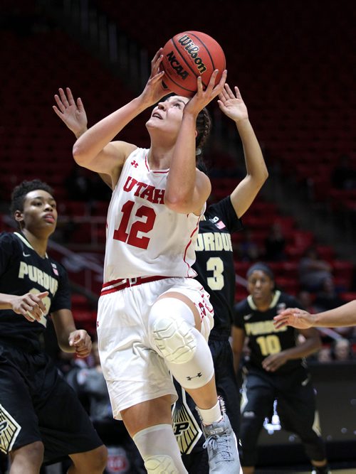 Canstar Community News , Utah Women's Basketball vs. Purdue November 20, 2017 in Salt Lake City, UT. (Photo / Steve C. Wilson / University of Utah)