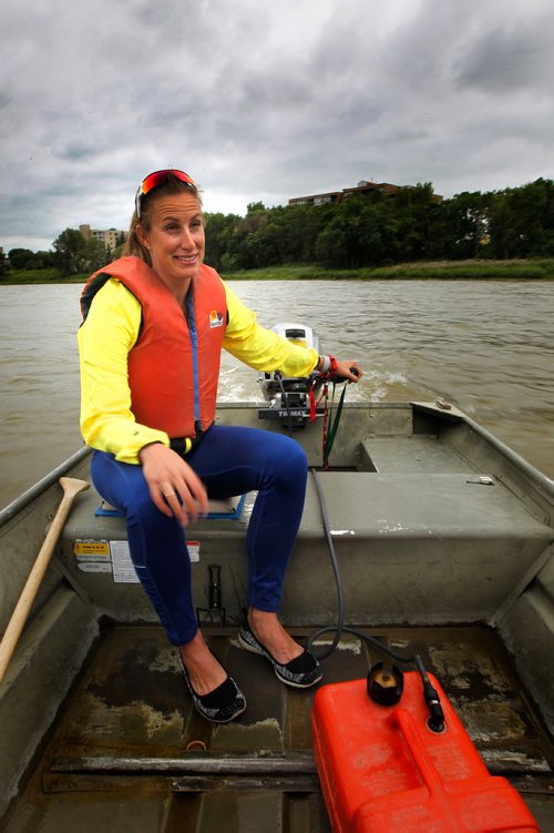 PHIL HOSSACK / WINNIPEG FREE PRESS - Rowing coach Janine Stephens talks about sisters Casie MacCharles and Kaelyn Gauthier who are venturing into "Coastal Rowing" competition. See Taylor Allen's story. - July 31, 2018