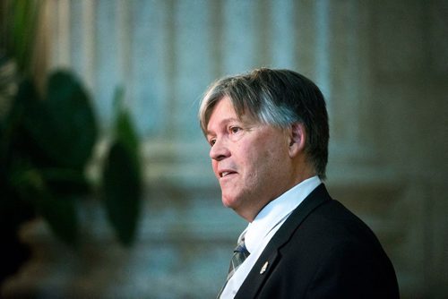 MIKAELA MACKENZIE / WINNIPEG FREE PRESS
Ian Wishart, former Minister of Education and Training, at the cabinet shuffle at the Manitoba Legislative Building in Winnipeg on Wednesday, Aug. 1, 2018. 
Winnipeg Free Press 2018.