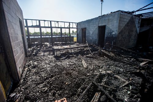 MIKAELA MACKENZIE / WINNIPEG FREE PRESS
The fire-damaged Assiniboia West Recreation Centre in Winnipeg on Thursday, Aug. 2, 2018. 
Winnipeg Free Press 2018.