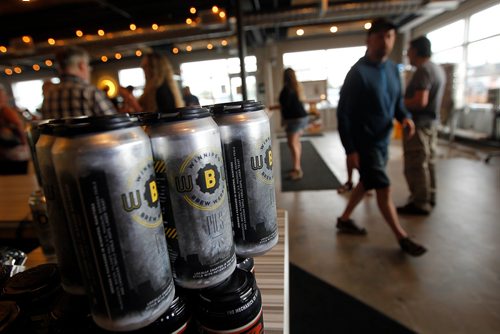 PHIL HOSSACK / WINNIPEG FREE PRESS -  Cold cans of Brew Werks at the Brew Werks Launch. Thursday. See Ben McPhee-Sigurdson's story.  - August 2, 2018