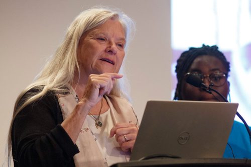 MIKE DEAL / WINNIPEG FREE PRESS
Dr. Maureen Matthews during a celebration at the MB Museum of the anniversary of the signing of Treaty One which took place on August 3rd, 1871.
180803 - Friday, August 03, 2018.