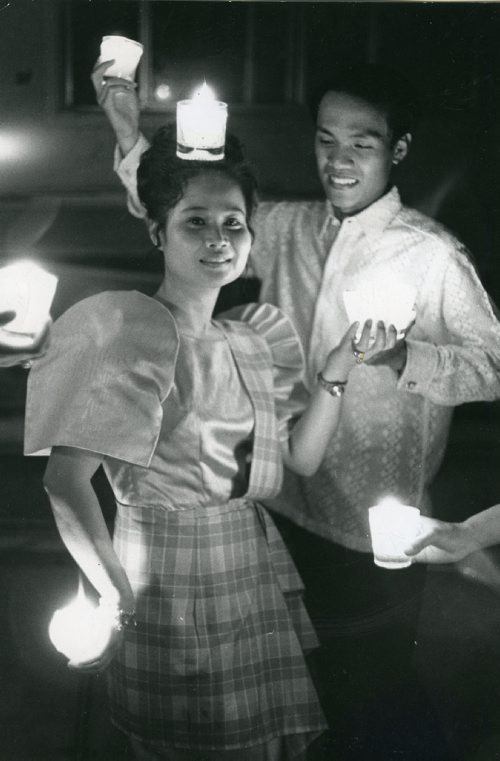 DAVE BONNER / WINNIPEG FREE PRESS FILES
Image published Aug. 16, 1971. Caption published with image: Folklorama 71, which has been called one of the most unique ethnic festivals to be seen anywhere in the world, opened on the weekend. Here, at the Philippine pavilion on Young Street, Emily Abriam and Jerry Baquiran perform a traditional Filipino candle dance.