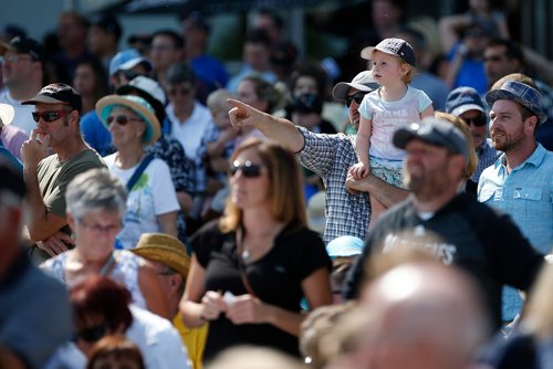 JOHN WOODS / WINNIPEG FREE PRESS
Race fans young and old check out the races at the Manitoba Derby at Assiniboia Downs Monday, August 6, 2018.