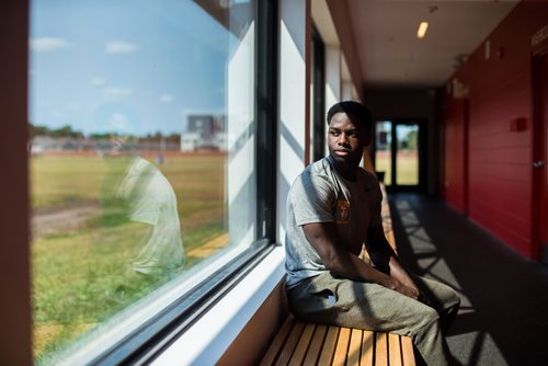 MIKAELA MACKENZIE / WINNIPEG FREE PRESS
Rising basketball star Daniel Sackey at the Sturgeon Heights Community Centre in Winnipeg on Monday, Aug. 6, 2018. 
Winnipeg Free Press 2018.