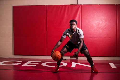 MIKAELA MACKENZIE / WINNIPEG FREE PRESS
Rising basketball star Daniel Sackey at the Sturgeon Heights Community Centre in Winnipeg on Monday, Aug. 6, 2018. 
Winnipeg Free Press 2018.