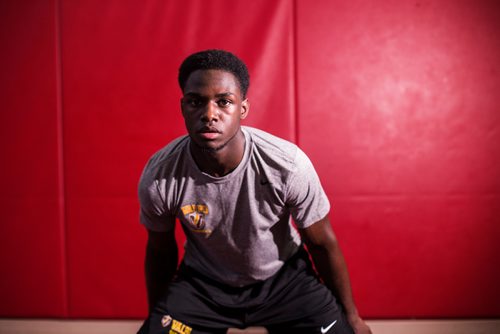 MIKAELA MACKENZIE / WINNIPEG FREE PRESS
Rising basketball star Daniel Sackey at the Sturgeon Heights Community Centre in Winnipeg on Monday, Aug. 6, 2018. 
Winnipeg Free Press 2018.