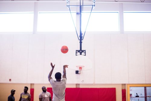 MIKAELA MACKENZIE / WINNIPEG FREE PRESS
Rising basketball star Daniel Sackey at the Sturgeon Heights Community Centre in Winnipeg on Monday, Aug. 6, 2018. 
Winnipeg Free Press 2018.