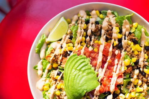 MIKAELA MACKENZIE / WINNIPEG FREE PRESS
The taco bowl at Circle Kitchen in Winnipeg on Tuesday, Aug. 7, 2018. 
Winnipeg Free Press 2018.