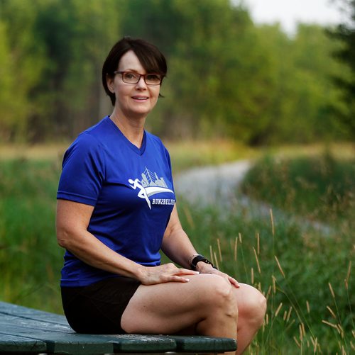 PHIL HOSSACK / WINNIPEG FREE PRESS - Kimberly Jabusch poses Thursday evening. She volunteers with Run2Beleive.  See story.  - August 9, 2018