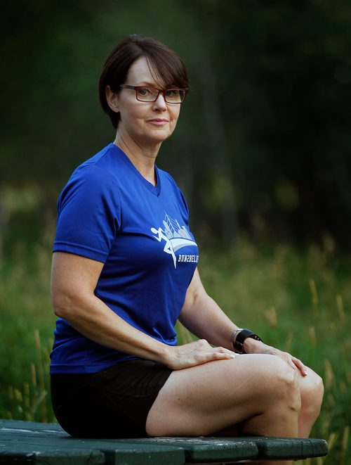 PHIL HOSSACK / WINNIPEG FREE PRESS - Kimberly Jabusch poses Thursday evening. She volunteers with Run2Beleive.  See story.  - August 9, 2018