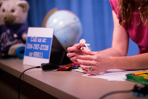 MIKAELA MACKENZIE / WINNIPEG FREE PRESS
The Good Day Show, a live TV show starring the puppet Noname is filmed at the Children's Hospital in Winnipeg on Wednesday, Aug. 8, 2018. The show has been running for over 30 years exclusively for the dozens of kids staying at the facility.
Winnipeg Free Press 2018.