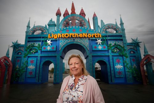 JOHN WOODS / WINNIPEG FREE PRESS
Dorothy Dobie, co-chair of The Lights Of The North - Chinese Lantern Festival is photographed at the exhibit at the Red River Ex grounds Monday, August 13, 2018. The festival, which opens at the end of August, is a celebration of the 30th anniversary of the twinning between Winnipeg and Chengdu, China.