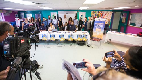 MIKAELA MACKENZIE / WINNIPEG FREE PRESS
In anticipation of the upcoming municipal election in October, Immigration Partnership Winnipeg launches a Newcomer Get Out the Vote campaign in Winnipeg on Tuesday, Aug. 14, 2018. 
Winnipeg Free Press 2018.