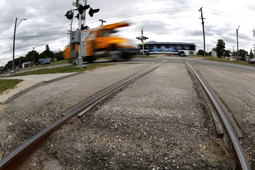 JOHN WOODS / WINNIPEG FREE PRESS
A rarely used railway crossing at Corydon Avenue and Lindsay Street photographed Tuesday, August 14, 2018.