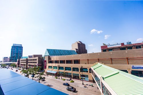 MIKAELA MACKENZIE / WINNIPEG FREE PRESS
Portage Place, as seen from the Manitoba Hydro building in Winnipeg on Wednesday, Aug. 15, 2018. 
Winnipeg Free Press 2018.