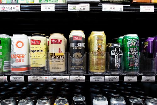 ANDREW RYAN / WINNIPEG FREE PRESS A detail of the craft brewery selection at the Beer Mkt. beer store on August 15, 2018.