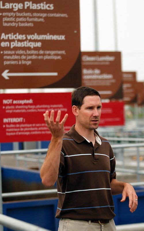 PHIL HOSSACK / WINNIPEG FREE PRESS -  Mark Kingsley at the city's newest 4R Recycling Depot on Panet Road Thursday. See Jill Wilson's story. - August 15, 2018