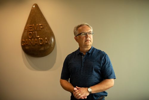 ANDREW RYAN / WINNIPEG FREE PRESS Barry Tominski, Chief Operating Officer, at Hemp Oil Canada poses for a portrait in his office on August 16, 2018.