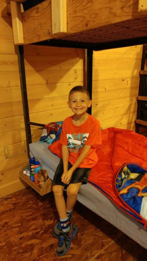 SUPPLIED
Preston Dueck smiles on his bed at the Winkler Bible Camp. August 17, 2018. For Ben Waldman story.