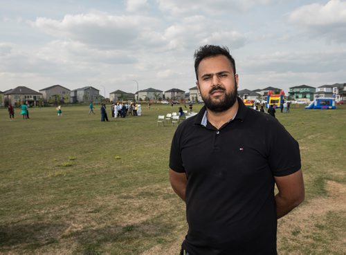 DAVID LIPNOWSKI / WINNIPEG FREE PRESS

Event organizer Masroor Khan poses for a photo prior to the beginning of festivities celebrating Pakistan's Independence Day and Eid Sunday August 19, 2018 at Jinnah Park.