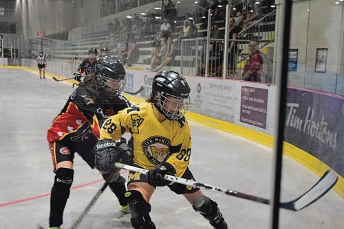 Canstar Community News Aug. 7, 2018 - The Manitoba Rage women's A team beat the New Techumseth Xtreme 1-0 during championship play at the BellMTS Iceplex on Tuesday, Aug. 7, 2018. (EVA WASNEY/CANSTAR COMMUNITY NEWS/METRO)