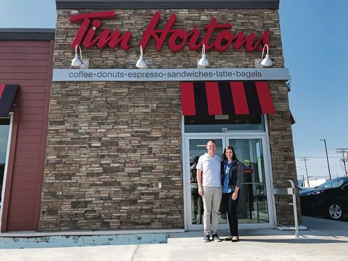 Canstar Community News North Kildonan's Ken and Alicia Jur are the proud owners of four Tim Hortons franchises in Winnipeg. (SHELDON BIRNIE/CANSTAR/THE HERALD)