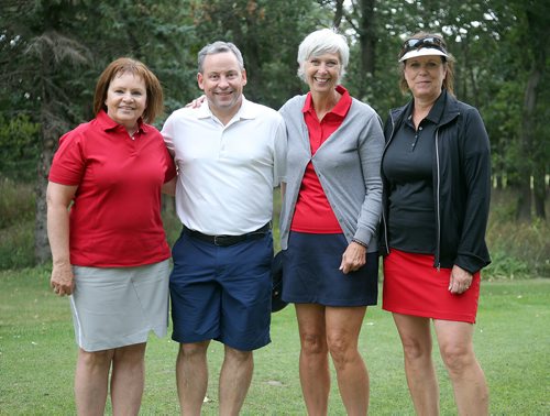 JASON HALSTEAD / WINNIPEG FREE PRESS

L-R: Doneta Brotchie, Rob Cunningham, Pam Sigurdson and Brenda Bracken-Warwick of Team Brotchie at the 2018 Grace Hospital Foundation Golf Classic at Breezy Bend Golf and Country Club on Aug. 13, 2018. (See Social Page)