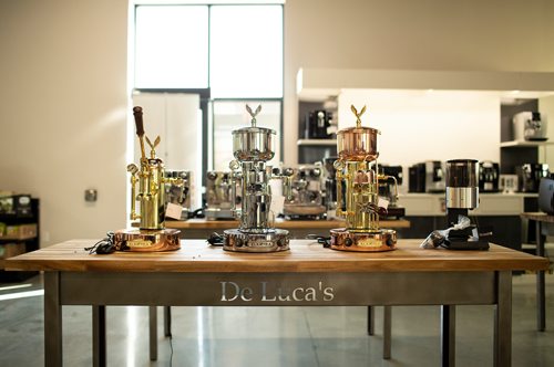 ANDREW RYAN / WINNIPEG FREE PRESS A set of industrial espresso machines for sale at the New De Luca's store on August 22, 2018.