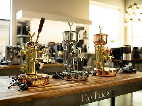 ANDREW RYAN / WINNIPEG FREE PRESS A set of industrial espresso machines for sale at the New De Luca's store on August 22, 2018.