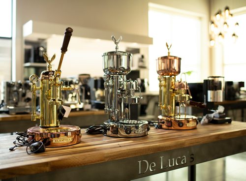 ANDREW RYAN / WINNIPEG FREE PRESS A set of industrial espresso machines for sale at the New De Luca's store on August 22, 2018.