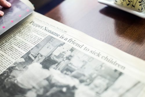 MIKAELA MACKENZIE / WINNIPEG FREE PRESS
Renee Ethans, the former driving force of CHTV for over 20 years, shows a scrapbook from her early days working with the program in her home in Winnipeg on Thursday, Aug. 23, 2018.
Winnipeg Free Press 2018.