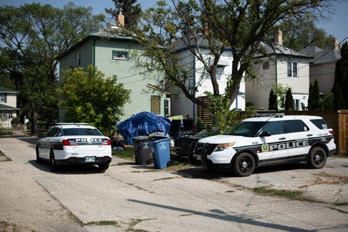 ANDREW RYAN / WINNIPEG FREE PRESS The scene of an incident where nearby residents heard gun shots along McGregor Street and Cathedral Avenue on August 23, 2018.