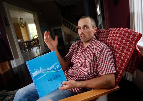 PHIL HOSSACK / WINNIPEG FREE PRESS -  Sitting in his Morden area home, Will Braun, co-ordinator of the Interchurch Council on Hydropower, says reports of Hydro's social impact problems in the north have been around since 1975 (he provided us a report of a hearing from that year, conducted by former chief justice Cecil Rhodes Smith). He feels guilty  the council hasn't pushed harder for an investigation until now, specifically after hearing Fox Lake testimonies in 1999. Jessica Botelho-Urbanski story.  - August 23, 2018