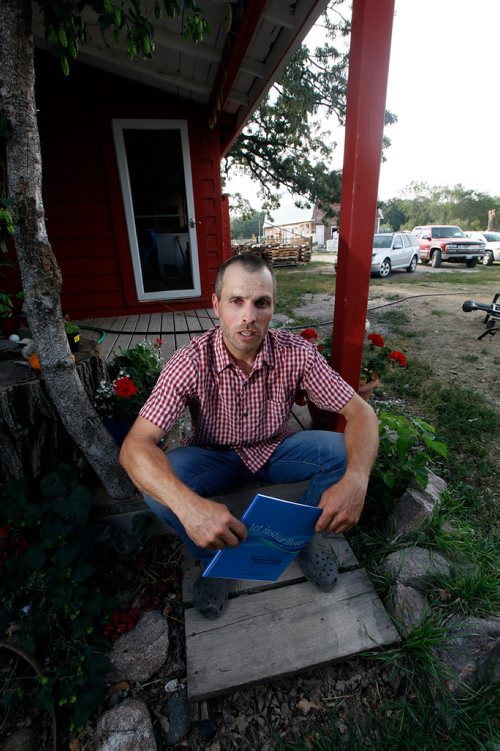 PHIL HOSSACK / WINNIPEG FREE PRESS -  Sitting on the porch of his Morden area home, Will Braun, co-ordinator of the Interchurch Council on Hydropower, says reports of Hydro's social impact problems in the north have been around since 1975 (he provided us a report of a hearing from that year, conducted by former chief justice Cecil Rhodes Smith). He feels guilty  the council hasn't pushed harder for an investigation until now, specifically after hearing Fox Lake testimonies in 1999. Jessica Botelho-Urbanski story.  - August 23, 2018