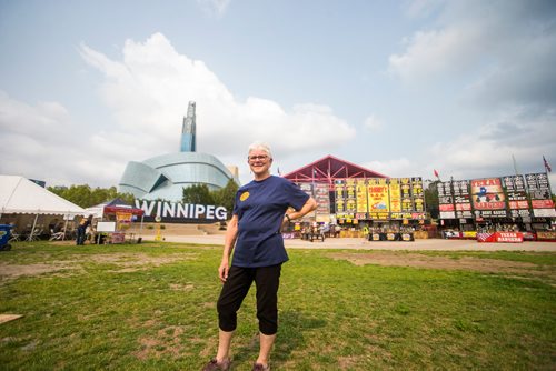 MIKAELA MACKENZIE / WINNIPEG FREE PRESS
Nancy Cosway, co-chair of Ribfest, on the festival grounds at the Forks in Winnipeg on Friday, Aug. 24, 2018.
Winnipeg Free Press 2018.