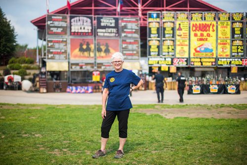 MIKAELA MACKENZIE / WINNIPEG FREE PRESS
Nancy Cosway, co-chair of Ribfest, on the festival grounds at the Forks in Winnipeg on Friday, Aug. 24, 2018.
Winnipeg Free Press 2018.